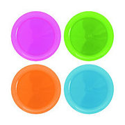 Neon Plastic Snack Plates Neon Plastic Snack Plates