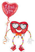 Valentine's Day Heartthrob Airwalker Balloon Bouquet Valentine's Day Heartthrob Airwalker Balloon Bouquet