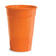 Neon Orange Plastic Cups Neon Orange Plastic Cups